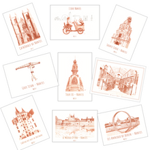 Charger l'image dans la galerie, 9 cartes postales de monuments de Nantes